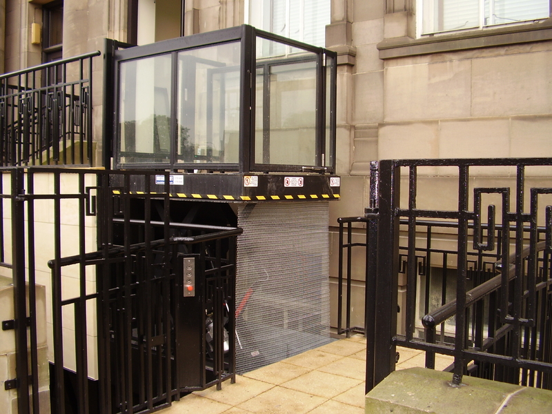 Externally installed disabled platform lift