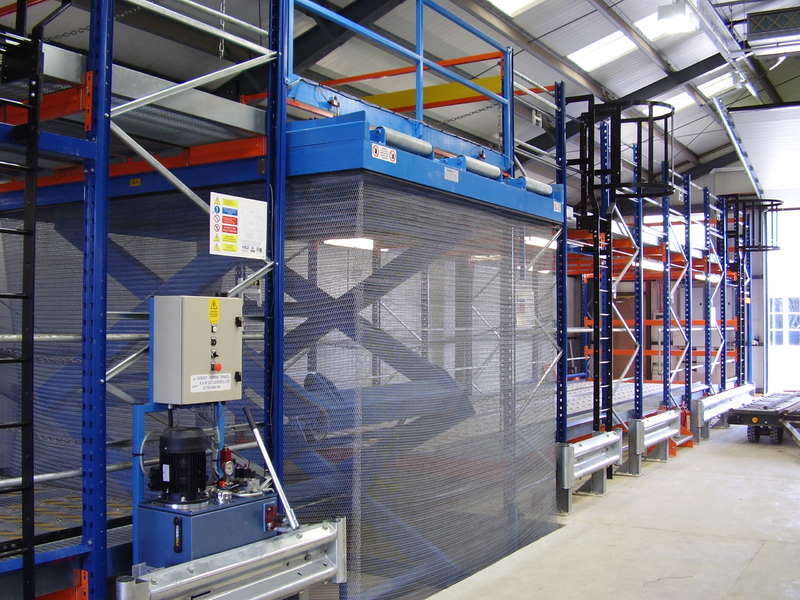 Lift table at RAF MOD storage facility