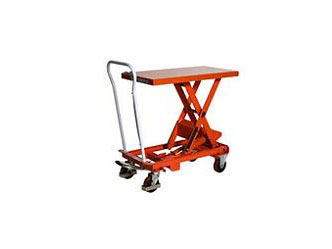 Manual mobile scissor lift tables