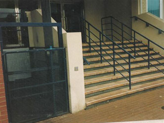 Mobility impaired wheelchair lift and goods lift vandal resistant out door