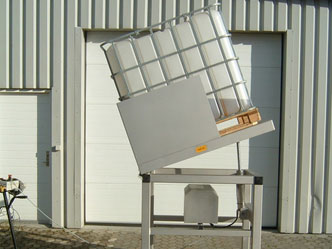 Stainless steel tilt table for food industry