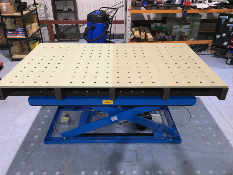 Adjustable height work station with jig (Section 1)