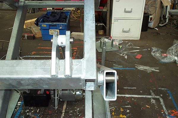 Galvanised Scissor Lift Table with grease nipple and stainless steel axle and cylinder pins (Section 1)