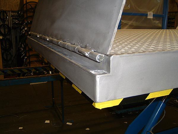 Loading flap Bridge plate inset behind anti trap bar (Section 1)