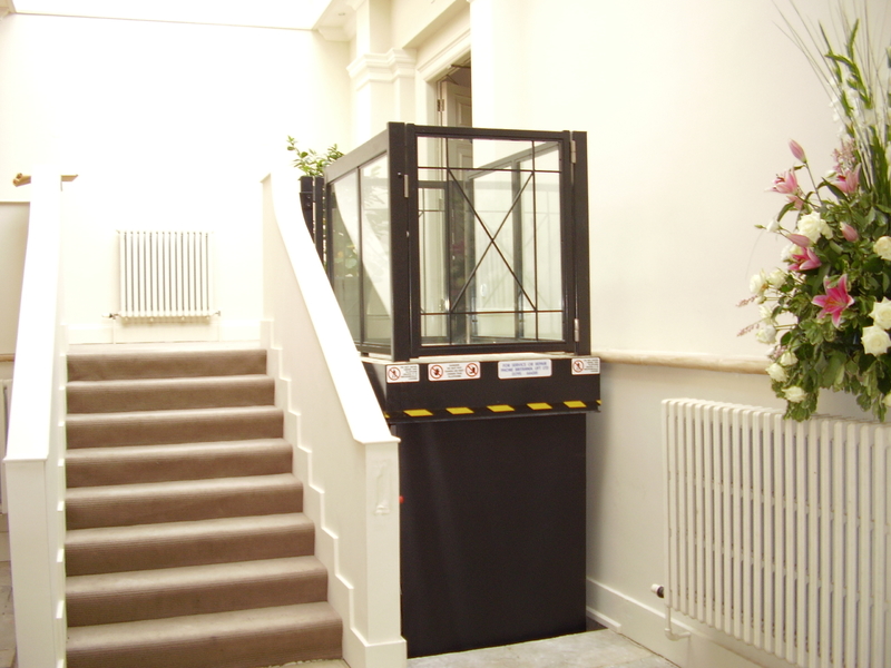 Powder coated wheelchair access lift (Section 1)