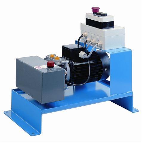 Scissor Lift Table electro hydraulic power pack in drip tray (Section 1)