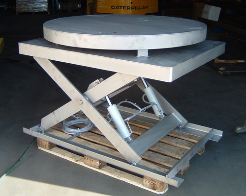 Stainless steel lifting platform with turn table (Section 1)